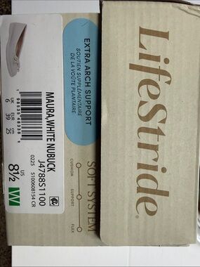 Life Stride Maura White Nubuck Flats